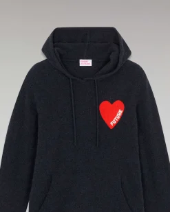 New FROM FUTURE Pull Hoodie Coeur Leger Bleu Chine