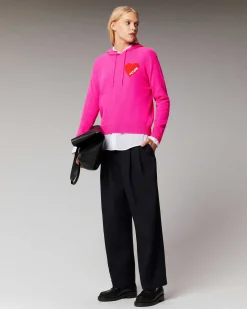Sale FROM FUTURE Pull Hoodie Coeur Leger Flash Pink