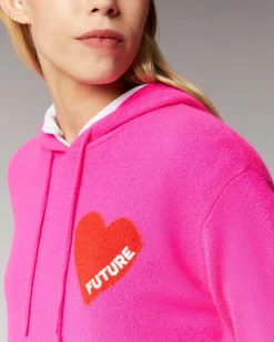 Sale FROM FUTURE Pull Hoodie Coeur Leger Flash Pink