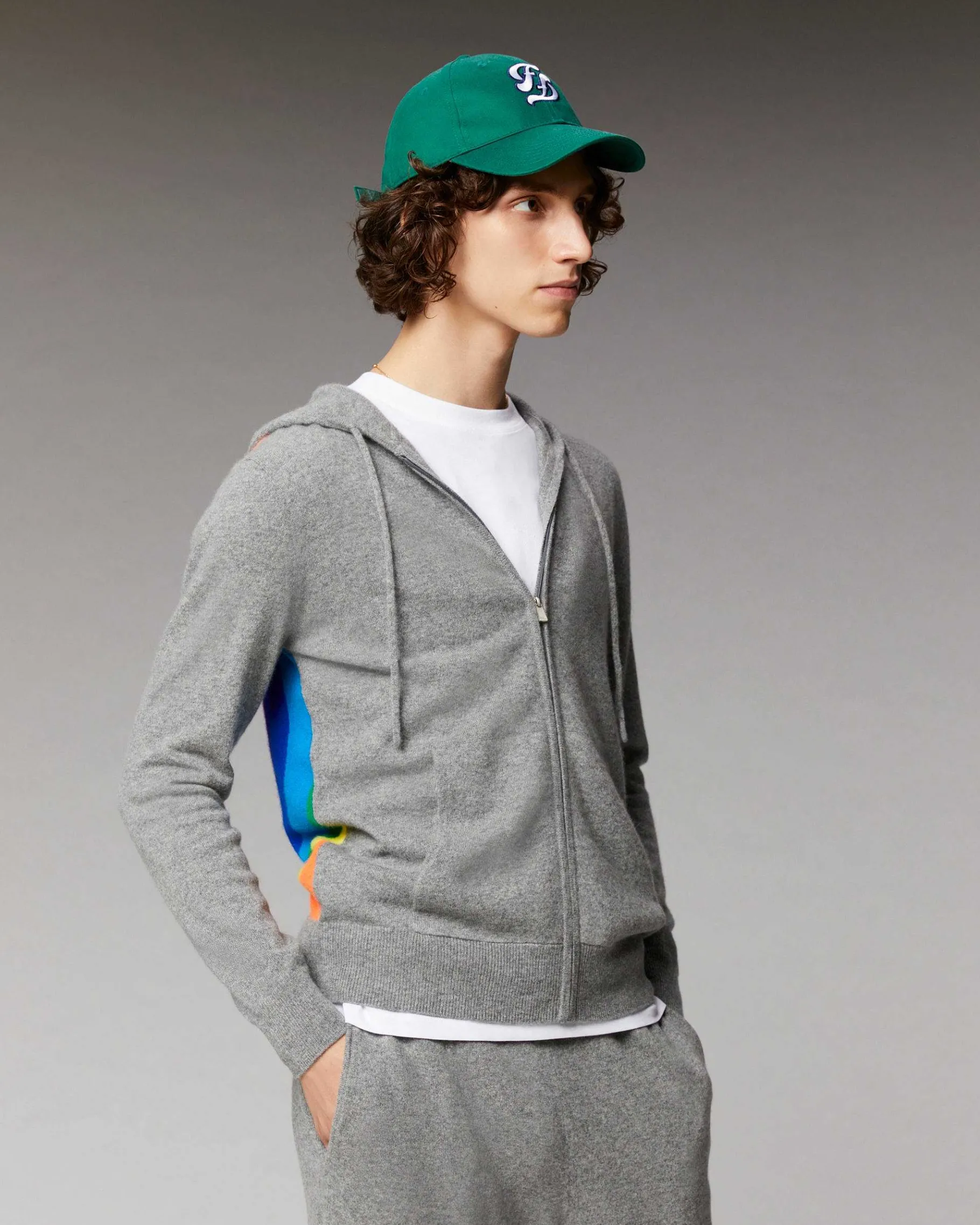 Best FROM FUTURE Pull Hoodie Dos Multicolore Future Gris Chine Fonce