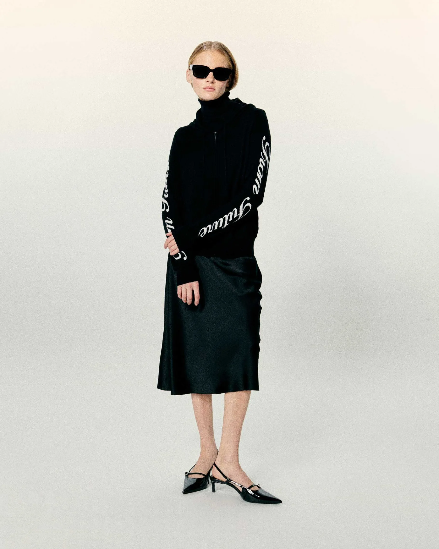 Discount FROM FUTURE Pull Hoodie Manches Noir
