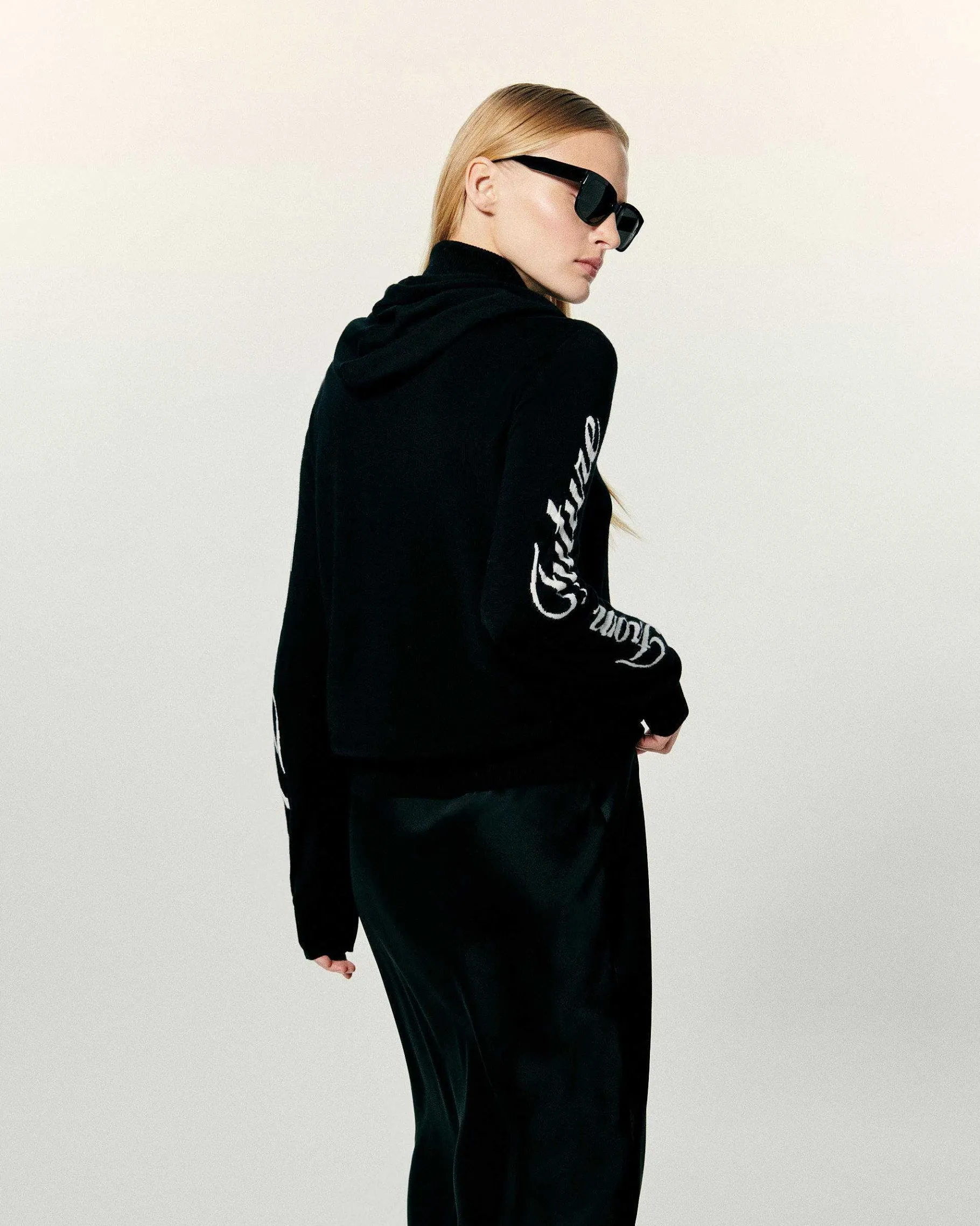 Clearance FROM FUTURE Pull Hoodie Manches Noir