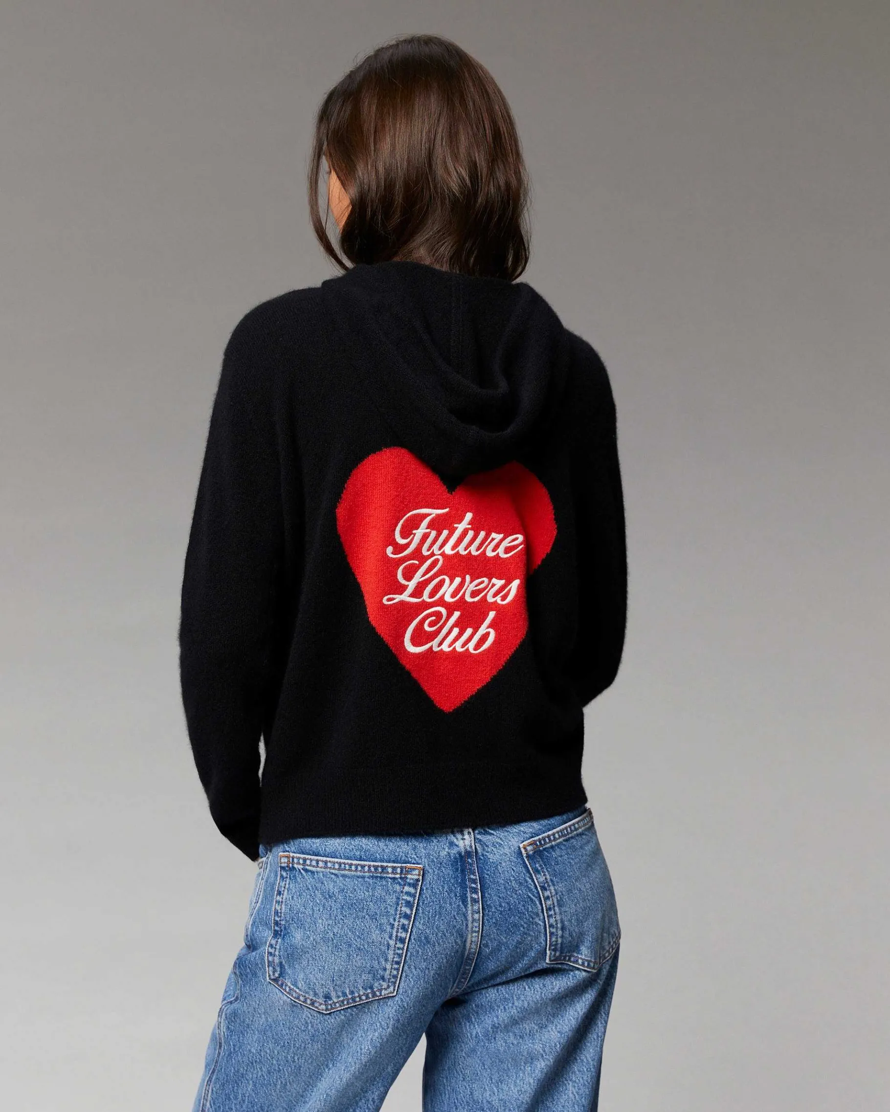 New FROM FUTURE Pull Hoodie Future Lovers Club Leger Noir