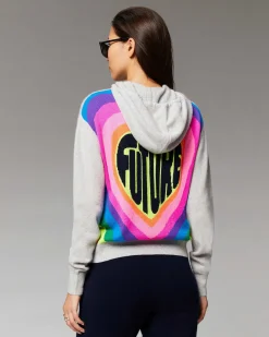 Discount FROM FUTURE Pull Hoodie Future Multicolore Dos Leger Gris Chine Clair