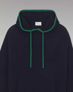 Best FROM FUTURE Pull Hoodie Liserets Contrastes Leger Navy