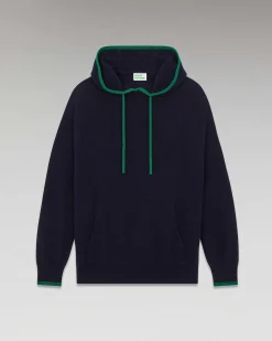 Best FROM FUTURE Pull Hoodie Liserets Contrastes Leger Navy