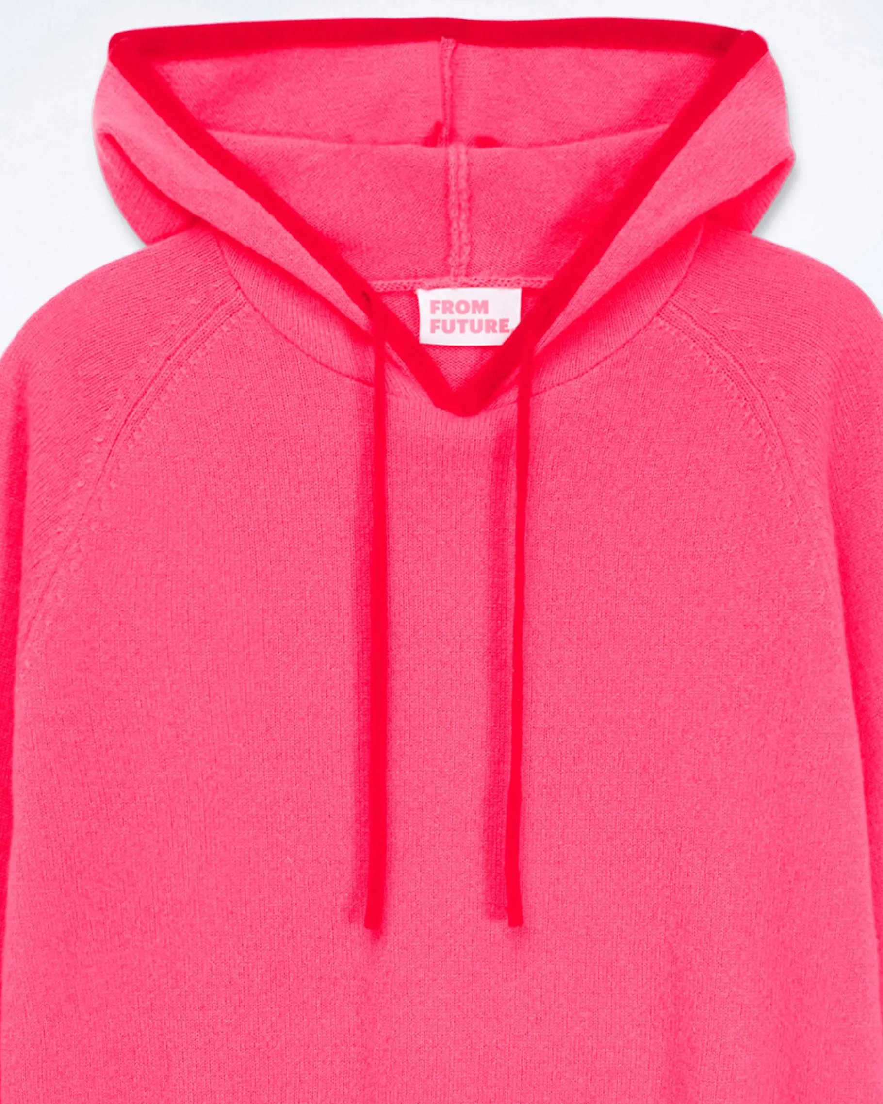 Discount FROM FUTURE Pull Hoodie Oversize Liserets Contrastes Flower Pink