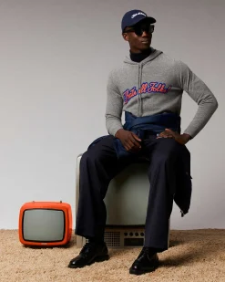 New FROM FUTURE Pull Hoodie That'S All Folks Gris Chine Fonce