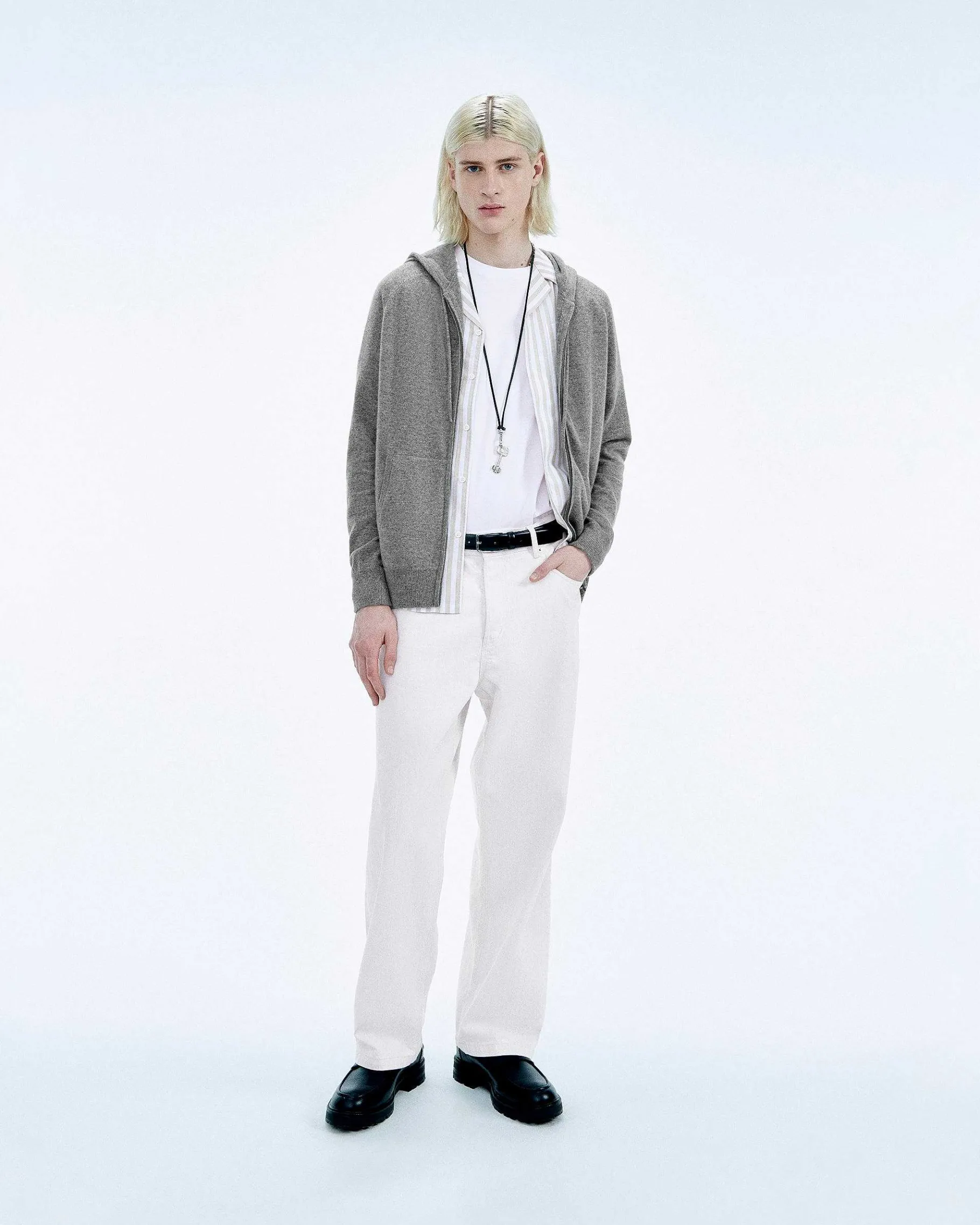 Clearance FROM FUTURE Pull Hoodie Uni Gris Chine Fonce