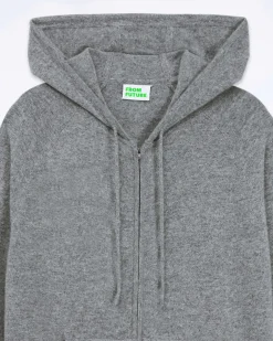Clearance FROM FUTURE Pull Hoodie Uni Gris Chine Fonce