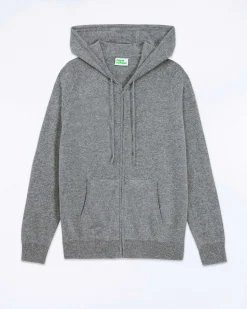 Clearance FROM FUTURE Pull Hoodie Uni Gris Chine Fonce