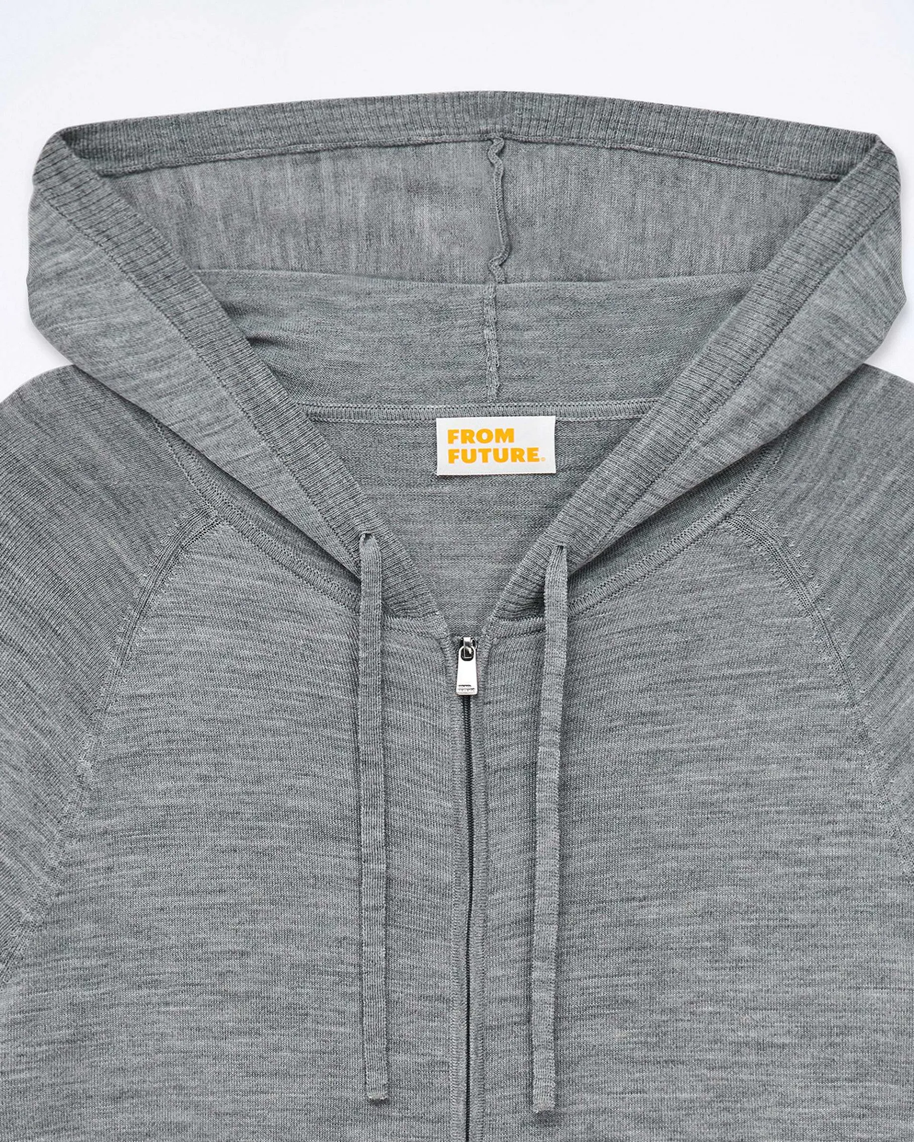 Discount FROM FUTURE Pull Hoodie Uni Gris Chine Fonce