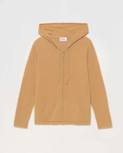 Hot FROM FUTURE Pull Hoodie Zippe Camel