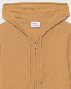 Online FROM FUTURE Pull Hoodie Zippe Camel