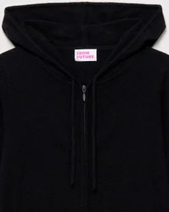 Sale FROM FUTURE Pull Hoodie Zippe Noir
