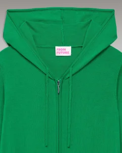 Sale FROM FUTURE Pull Hoodie Zippe Summer Green