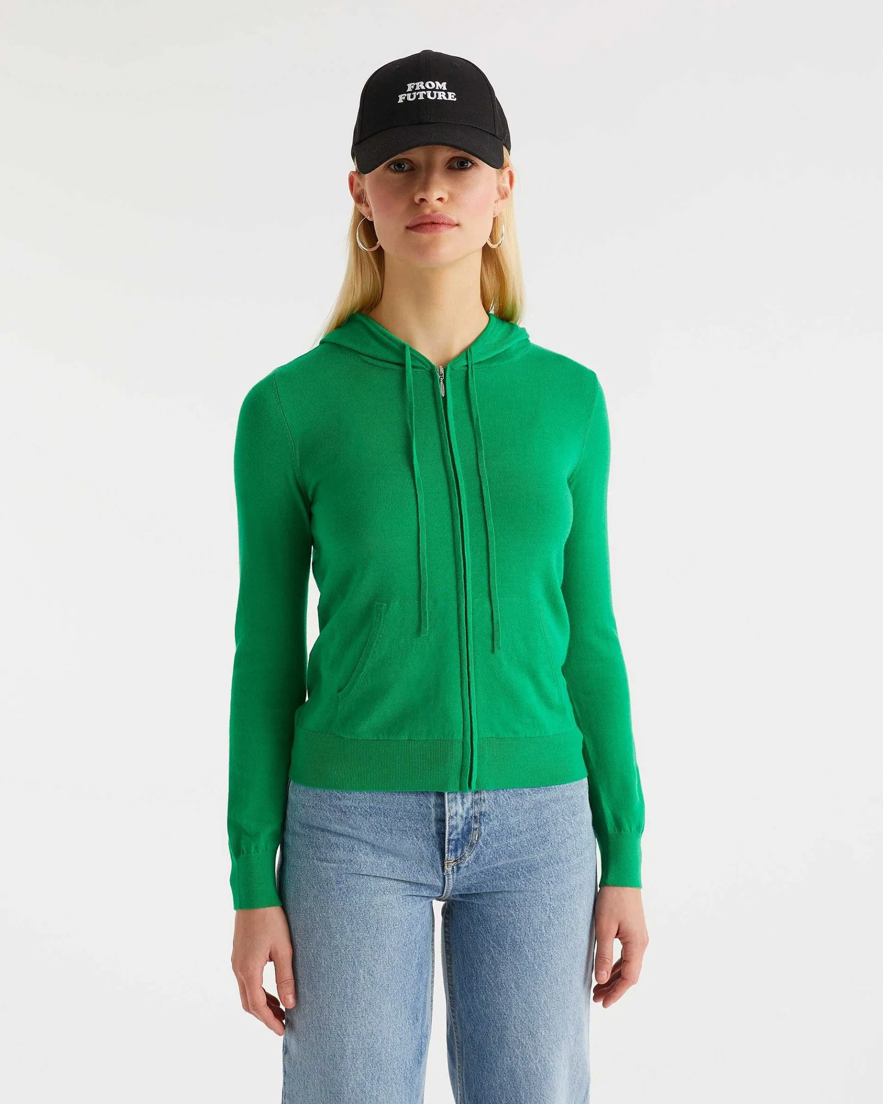 FROM FUTURE Pull Hoodie Zippe Noir