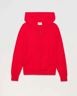 Hot FROM FUTURE Pull Hoodie Zippe Rouge Vif