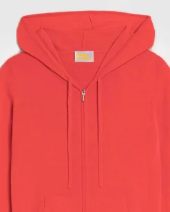 Hot FROM FUTURE Pull Hoodie Zippe Orange Fluo