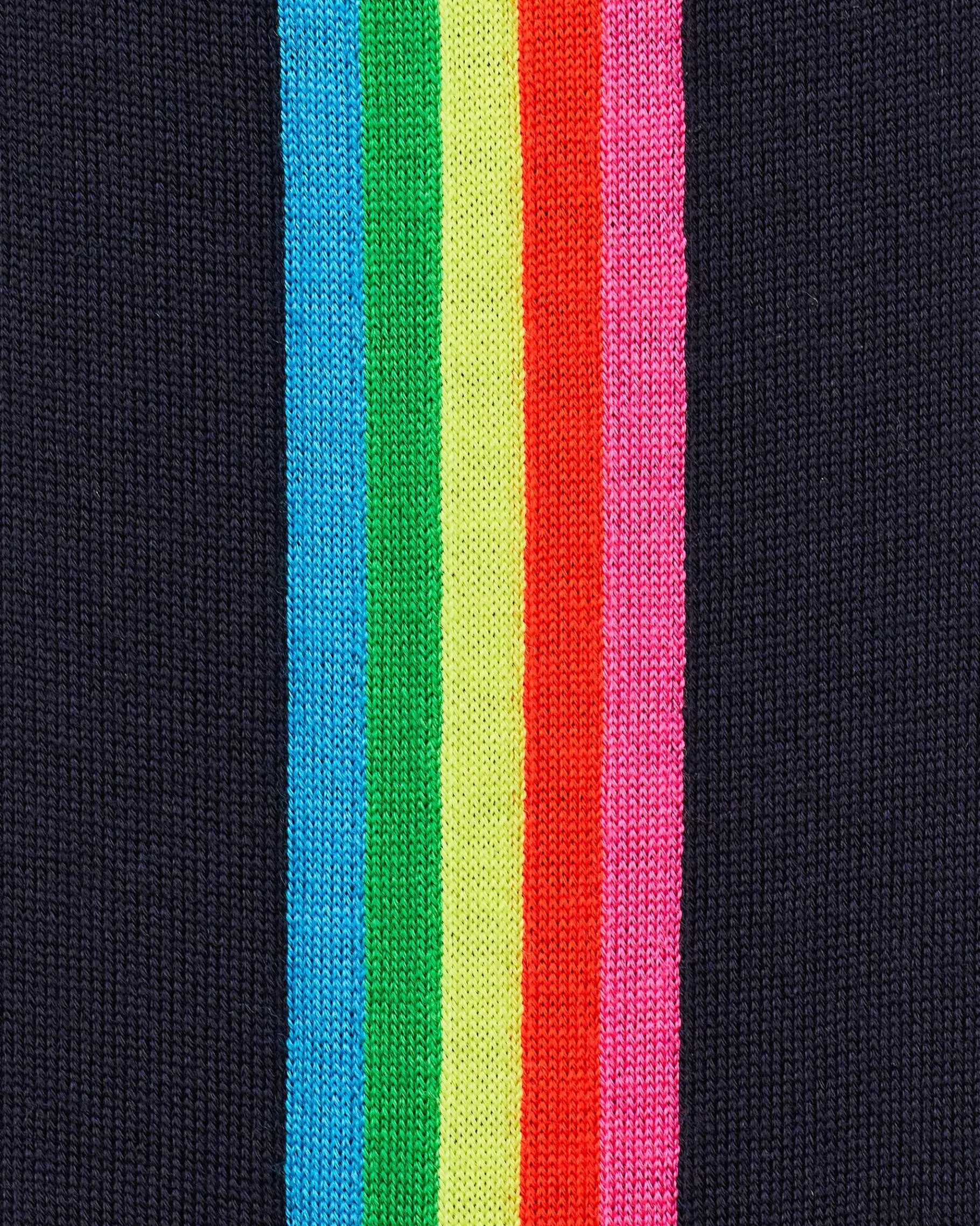 Best FROM FUTURE Pull Hoodie Zippe Bande Multicolore Navy