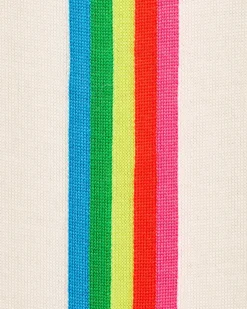 Clearance FROM FUTURE Pull Hoodie Zippe Bande Multicolore Ecru