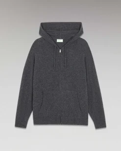 FROM FUTURE Pull Hoodie Zippe Basique Anthracite