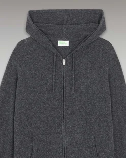 FROM FUTURE Pull Hoodie Zippe Basique Anthracite