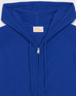 FROM FUTURE Pull Hoodie Zippe Basique Electric Blue
