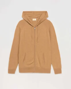 Online FROM FUTURE Pull Hoodie Zippe Basique Camel