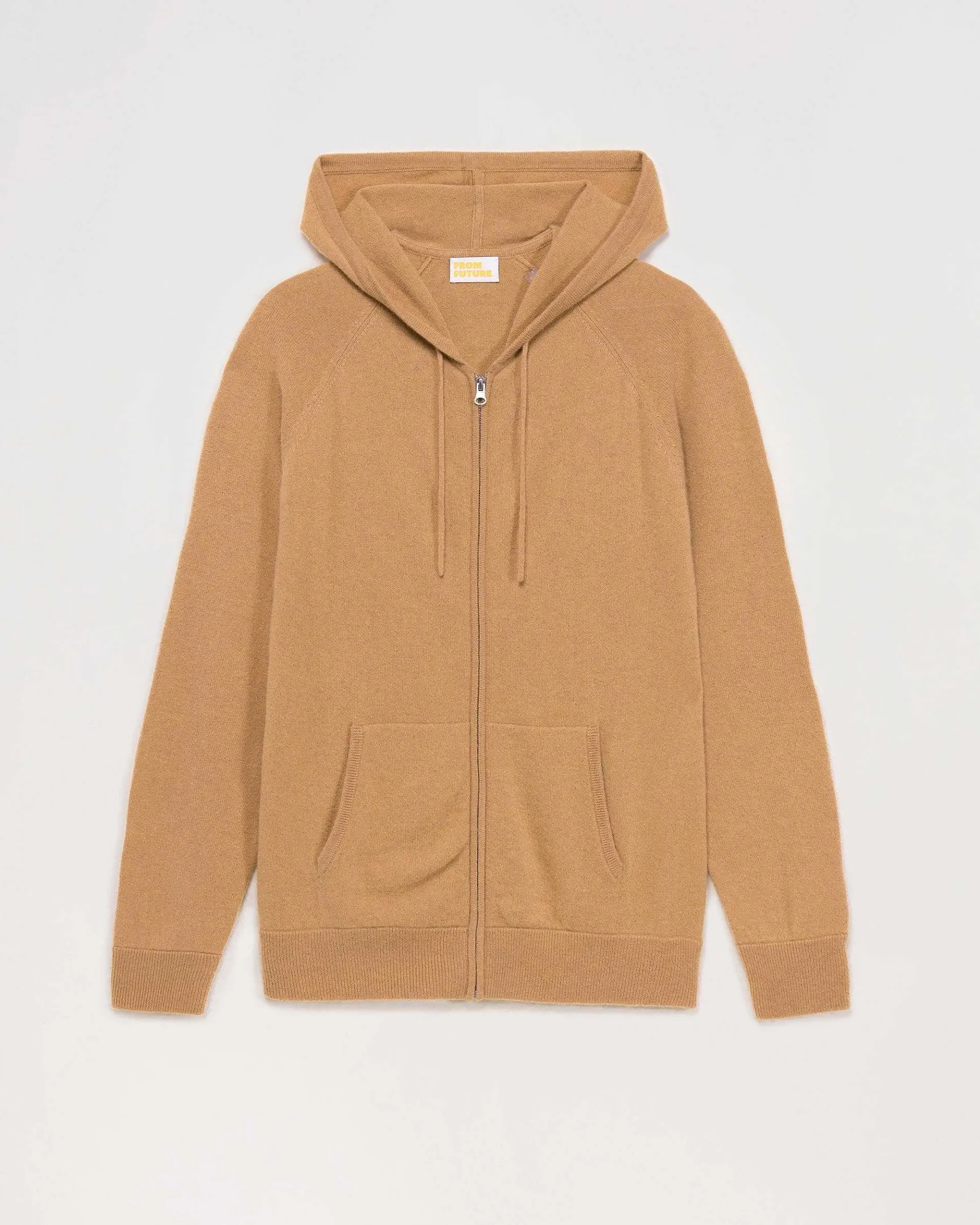 Online FROM FUTURE Pull Hoodie Zippe Basique Camel