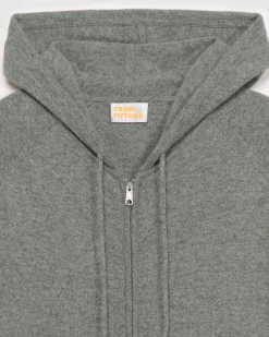 Clearance FROM FUTURE Pull Hoodie Zippe Basique