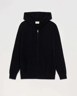 Outlet FROM FUTURE Pull Hoodie Zippe Basique Noir