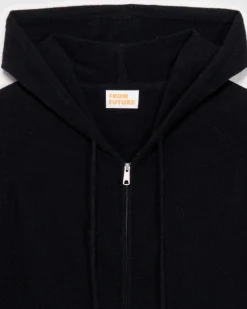 Outlet FROM FUTURE Pull Hoodie Zippe Basique Noir