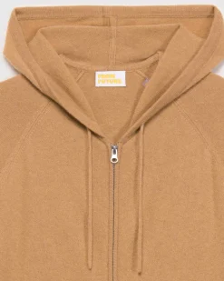 Outlet FROM FUTURE Pull Hoodie Zippe Basique Camel