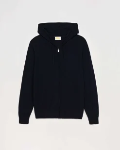 Outlet FROM FUTURE Pull Hoodie Zippe Basique Navy