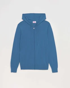 Discount FROM FUTURE Pull Hoodie Zippe Basique Cold Blue