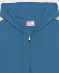 Discount FROM FUTURE Pull Hoodie Zippe Basique Cold Blue