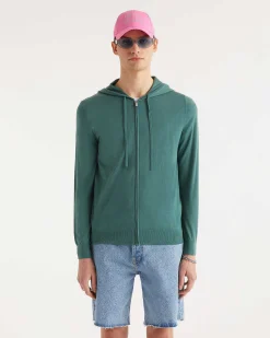 FROM FUTURE Pull Hoodie Zippe Uni Holiday Green