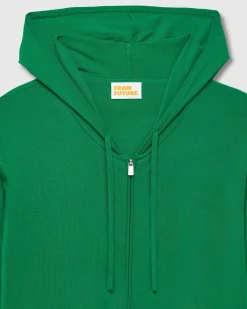FROM FUTURE Pull Hoodie Zippe Uni Holiday Green