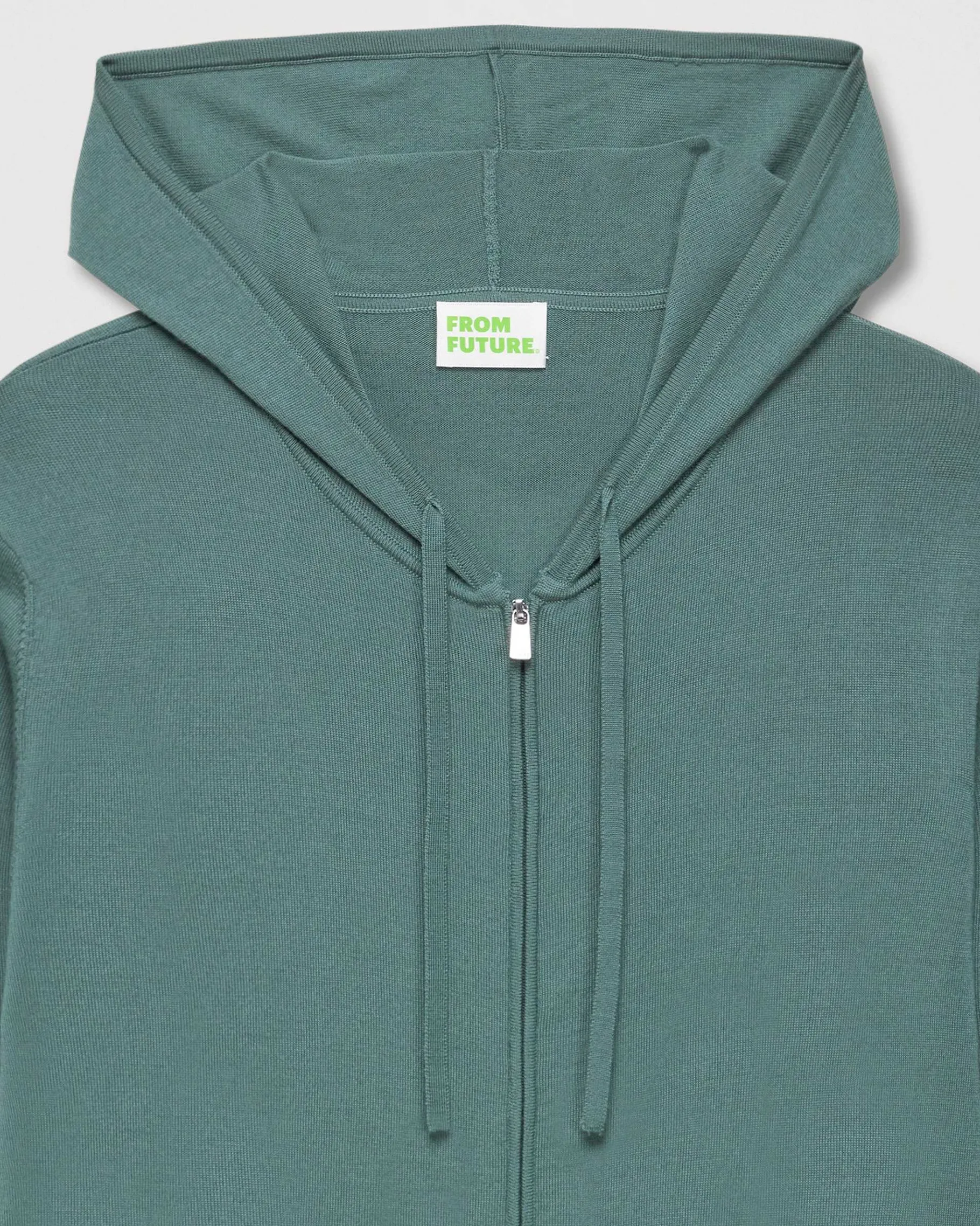 Online FROM FUTURE Pull Hoodie Zippe Uni Washed Green