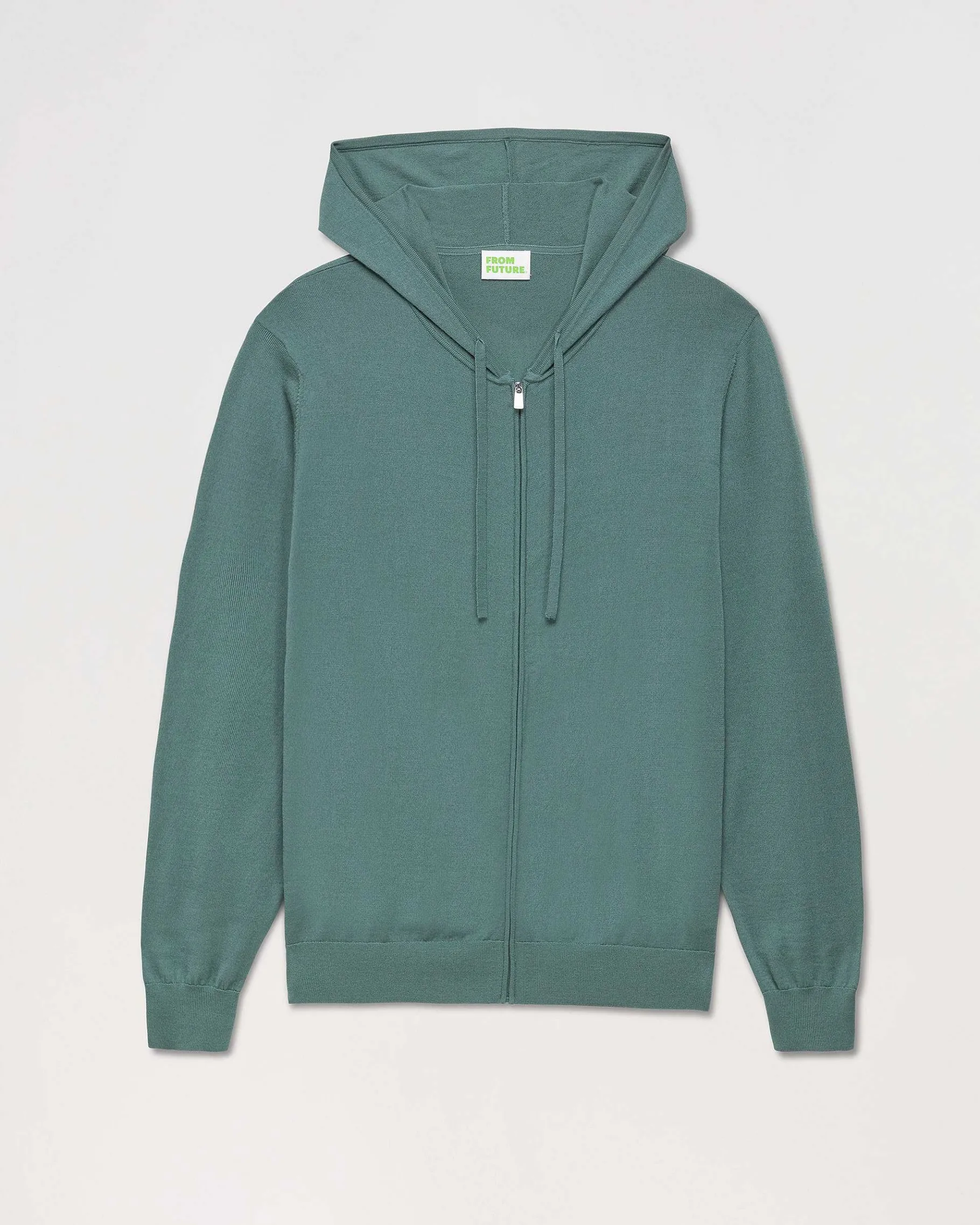 Online FROM FUTURE Pull Hoodie Zippe Uni Washed Green