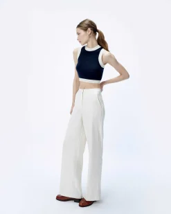 Outlet FROM FUTURE Pull Sans Manche Bicolore Navy