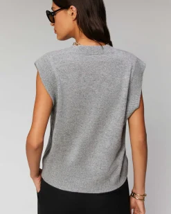 Online FROM FUTURE Pull Sans Manche Coeur Leger Noir