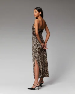 Online FROM FUTURE Robe Bretelle Dentelle Winter Leopard