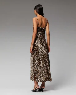Online FROM FUTURE Robe Bretelle Dentelle Winter Leopard