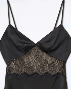 Hot FROM FUTURE Robe Courte Bretelle Ava Noir