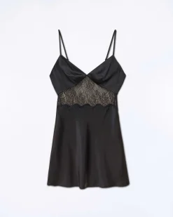 Hot FROM FUTURE Robe Courte Bretelle Ava Noir