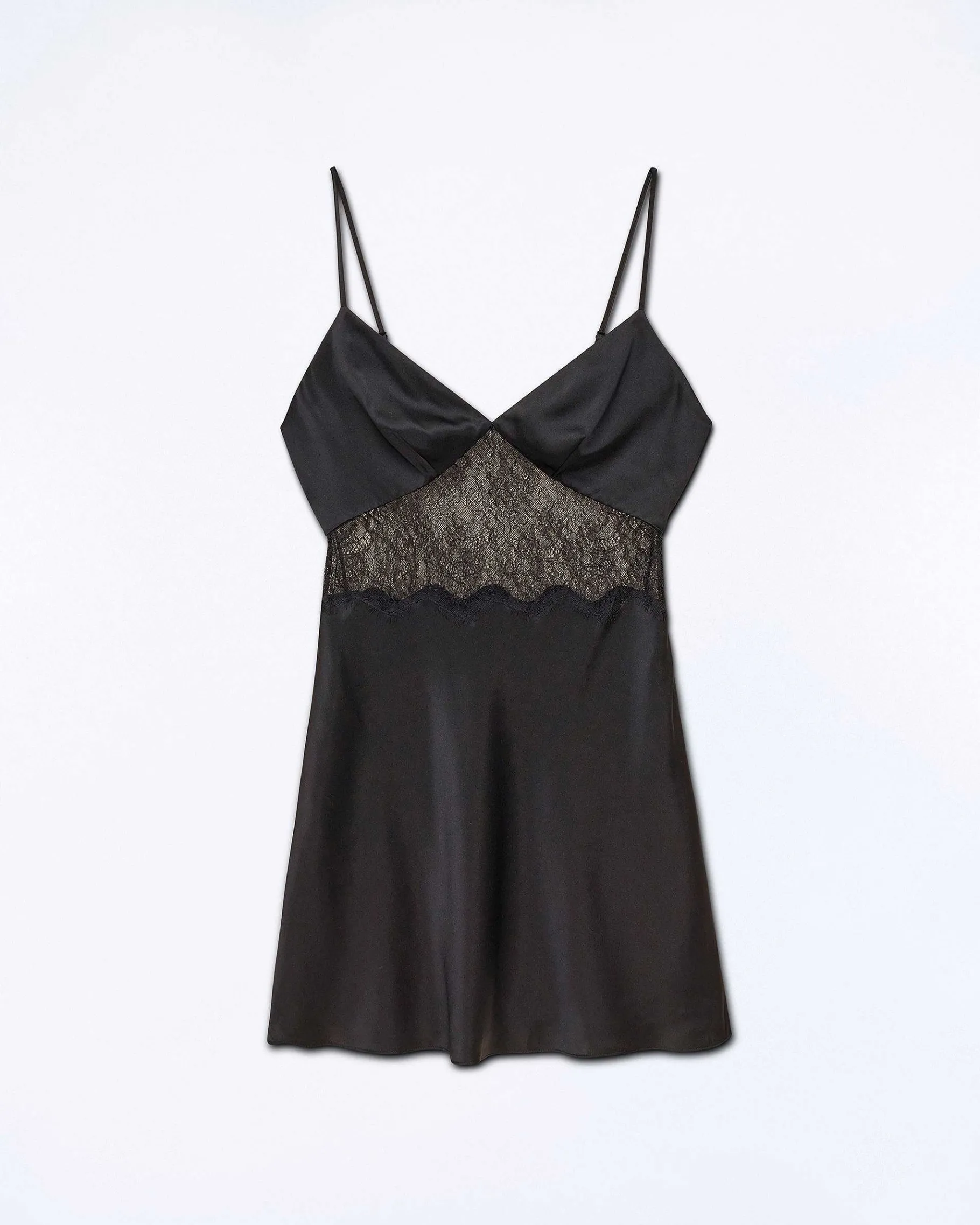 Hot FROM FUTURE Robe Courte Bretelle Ava Noir