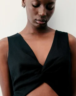 Outlet FROM FUTURE Robe Courte Bretelle Becky Noir