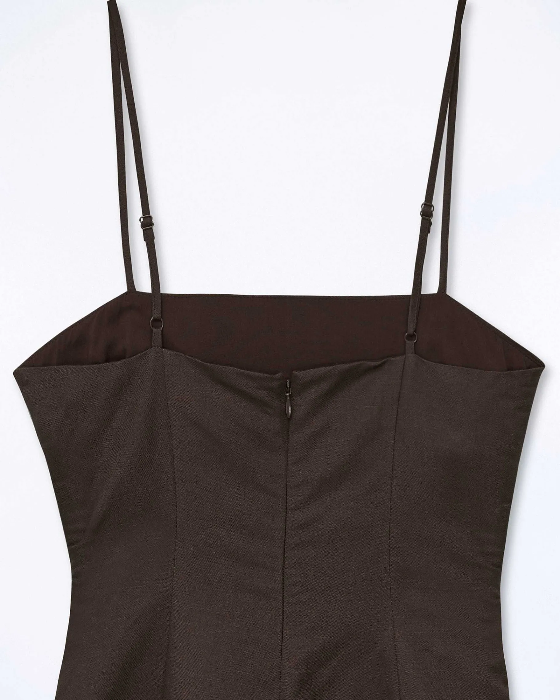 Discount FROM FUTURE Robe Courte Bretelle Rivka Chocolat